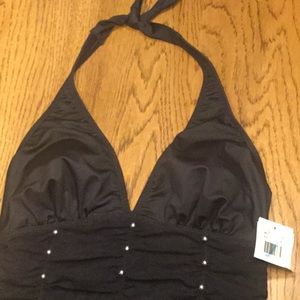 Sexy black studded slimming swimsuit